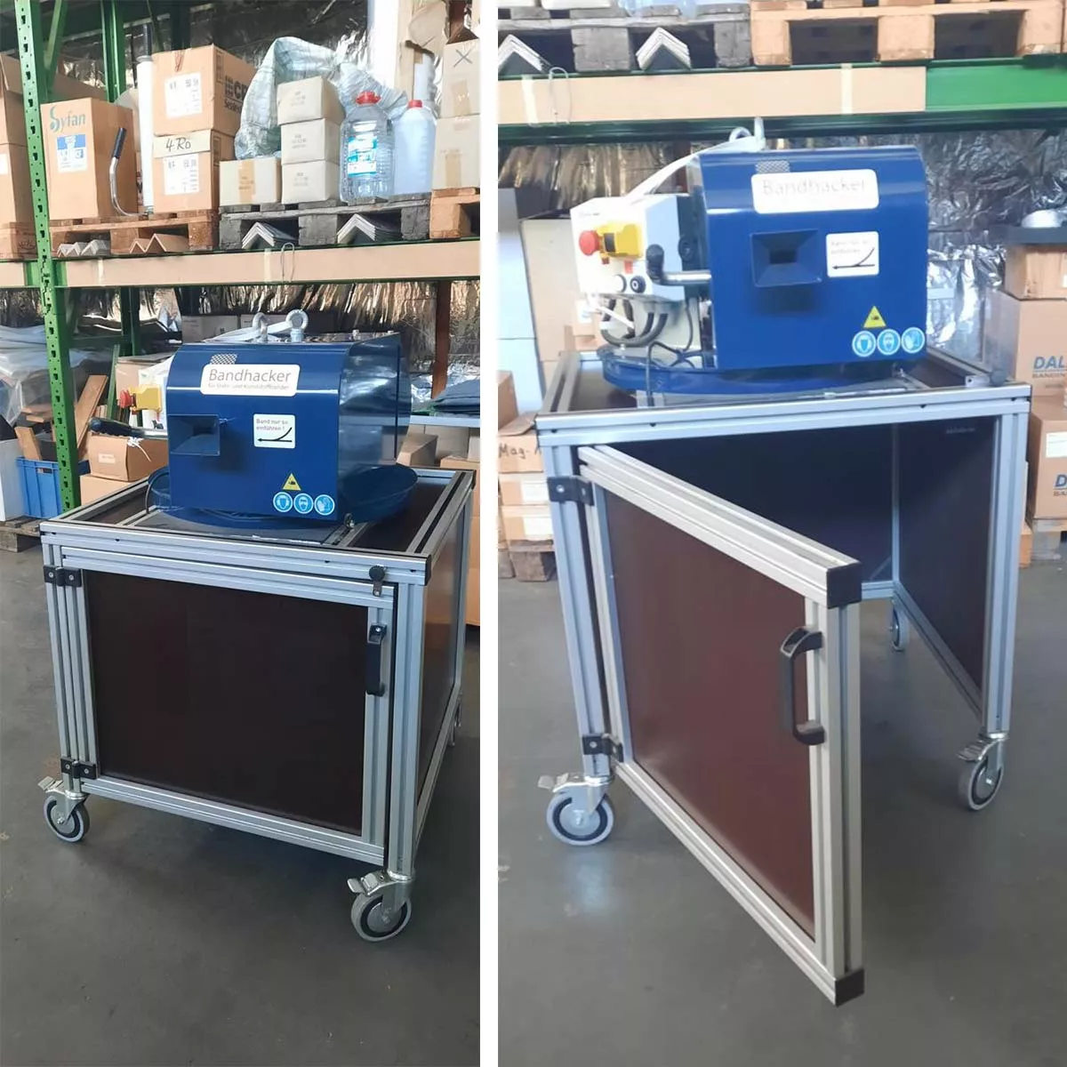 Gebrauchter Bandhacker mit geschlossenem Untergestell